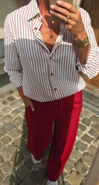 LOUAN suit pants cherry red