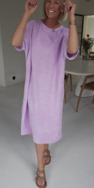 MANDIE soft velvet maxi dress pastel lilac