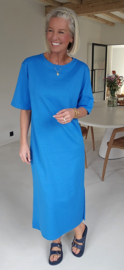 RANI cotton T-shirt dress blue