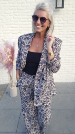 SHAYEN flower suit blazer velours