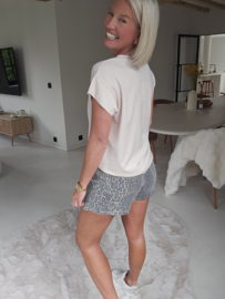 LADONNA leopard denim skirt