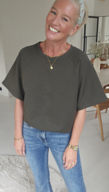 JITSE short-sleeved sweatshirt khaki