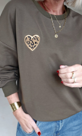 LEO LOVE sweatshirt khaki