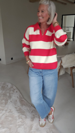 CANDY RUGBY knit red