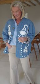 AVELIN oversized jacket washed blue