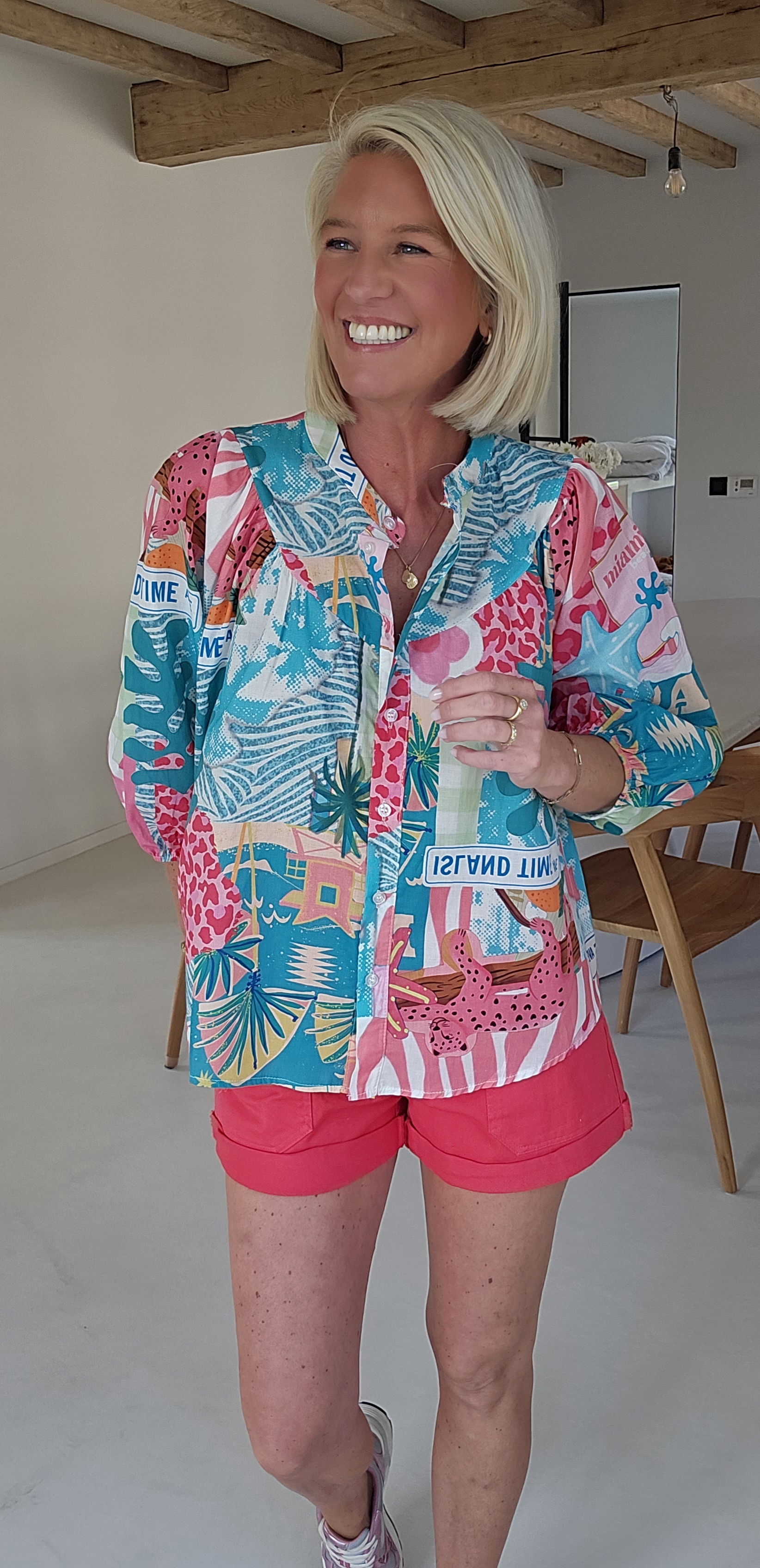 BEA cotton blouse multi 1