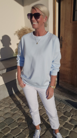 LUMINA coton sweatshirt soft blue