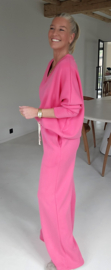 ADELINE v-neck jogger set pink