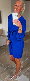 BIBI wrap dress kobalt blue