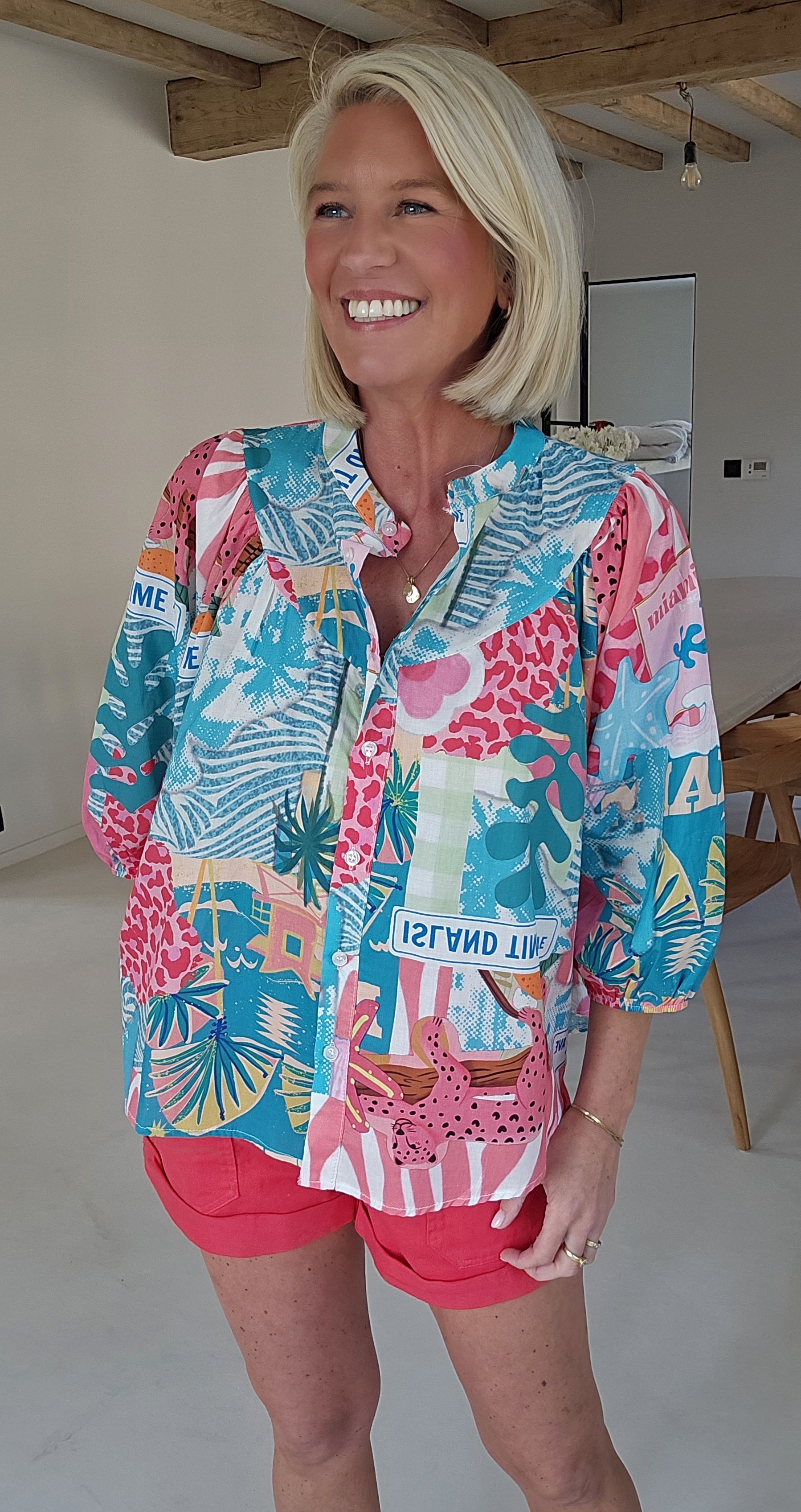 BEA cotton blouse multi 1