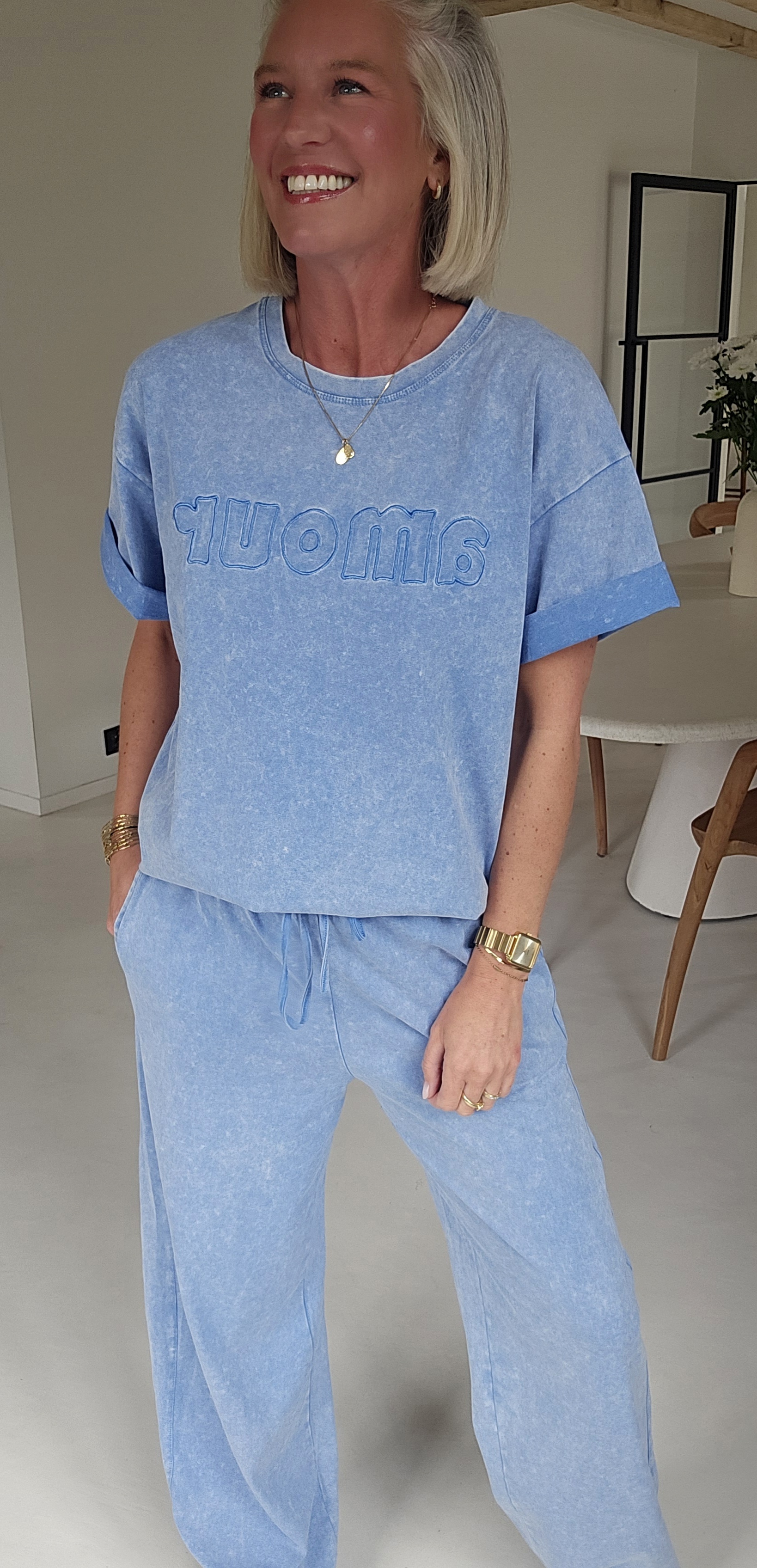 JONAH jogger set washed blue