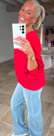 FEEL GOOD oversized sweatshirt red