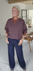 MOONTJE loose tailored pants navy