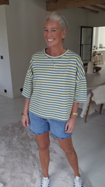 STRIPED BREEZE short-sleeved sweatshirt blue