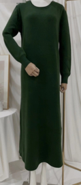 HARLOW round neck maxi knit dress forest green