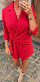 BABSIE wrap dress red
