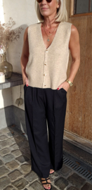 RUBI sleeveless knit cardigan taupe