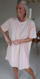 VERO striped terry dress pastel