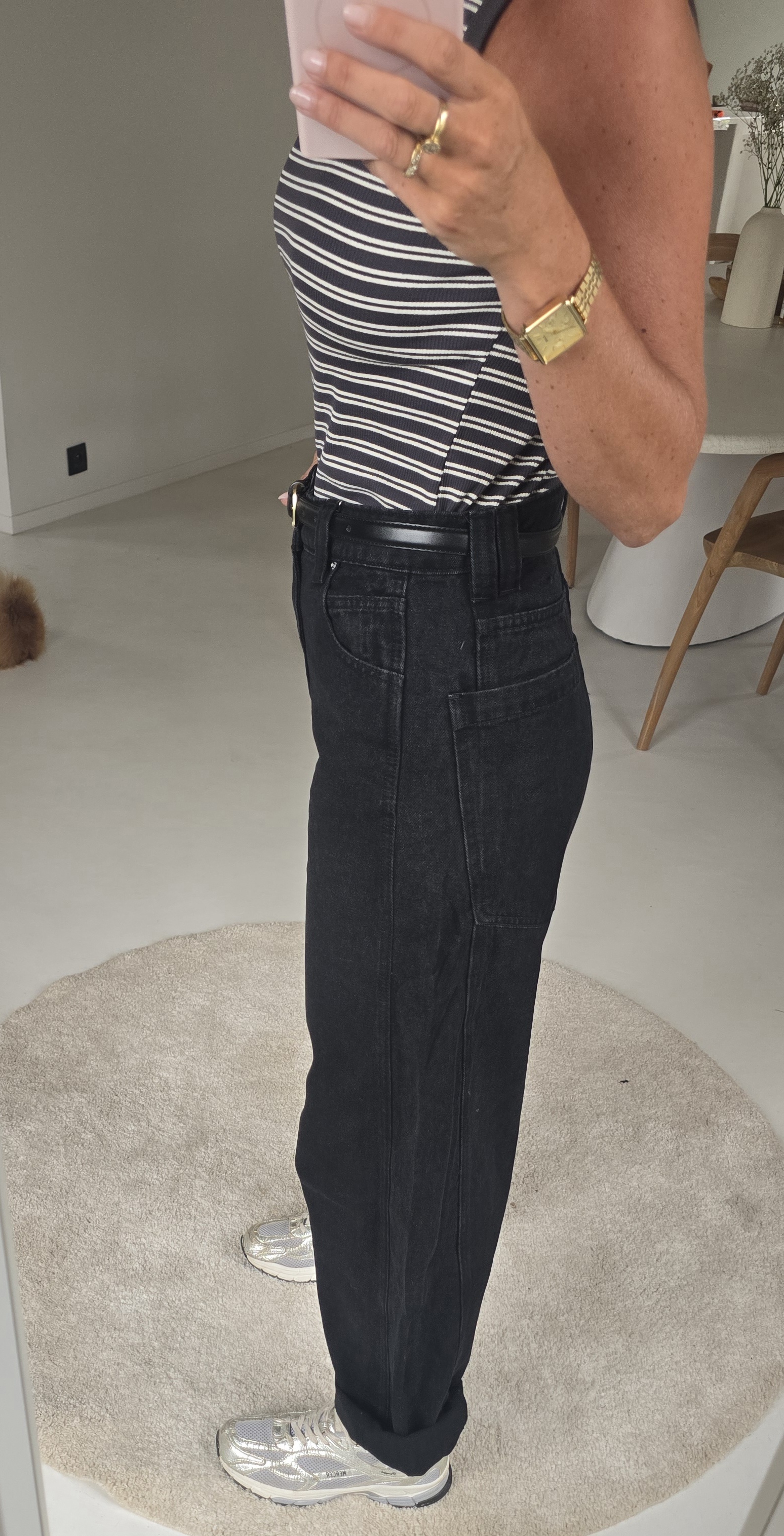CHRISTIEN barrel jeans black
