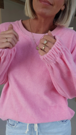 SOLIE sponge sweatshirt candy pink