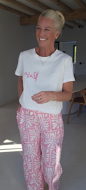 LA VIE EN ROSE cotton T-shirt white