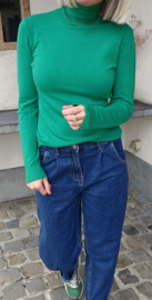 BASIC viscose turtleneck knit green