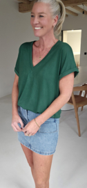 INA viscose tee forest green