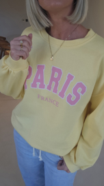 PARIS cotton sweatshirt yellow
