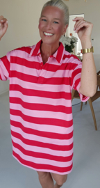 LISETTA striped polo shirt dress