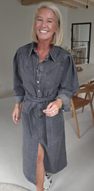 MADELON maxi jeans dress washed black