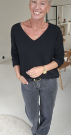 ANITI oversized v-neck knit black