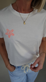 STARFISH cotton T-shirt neon pink