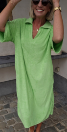 DIDOE maxi sponge dress fresh green