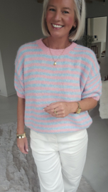 SORBET stripes knit pink blue