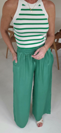 SALLI satin loose pants green