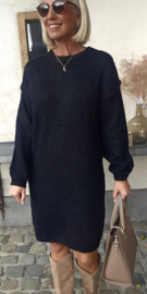 MANDINE midi knit dress black