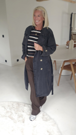 DAHNÉ maxi trench coat black jeans