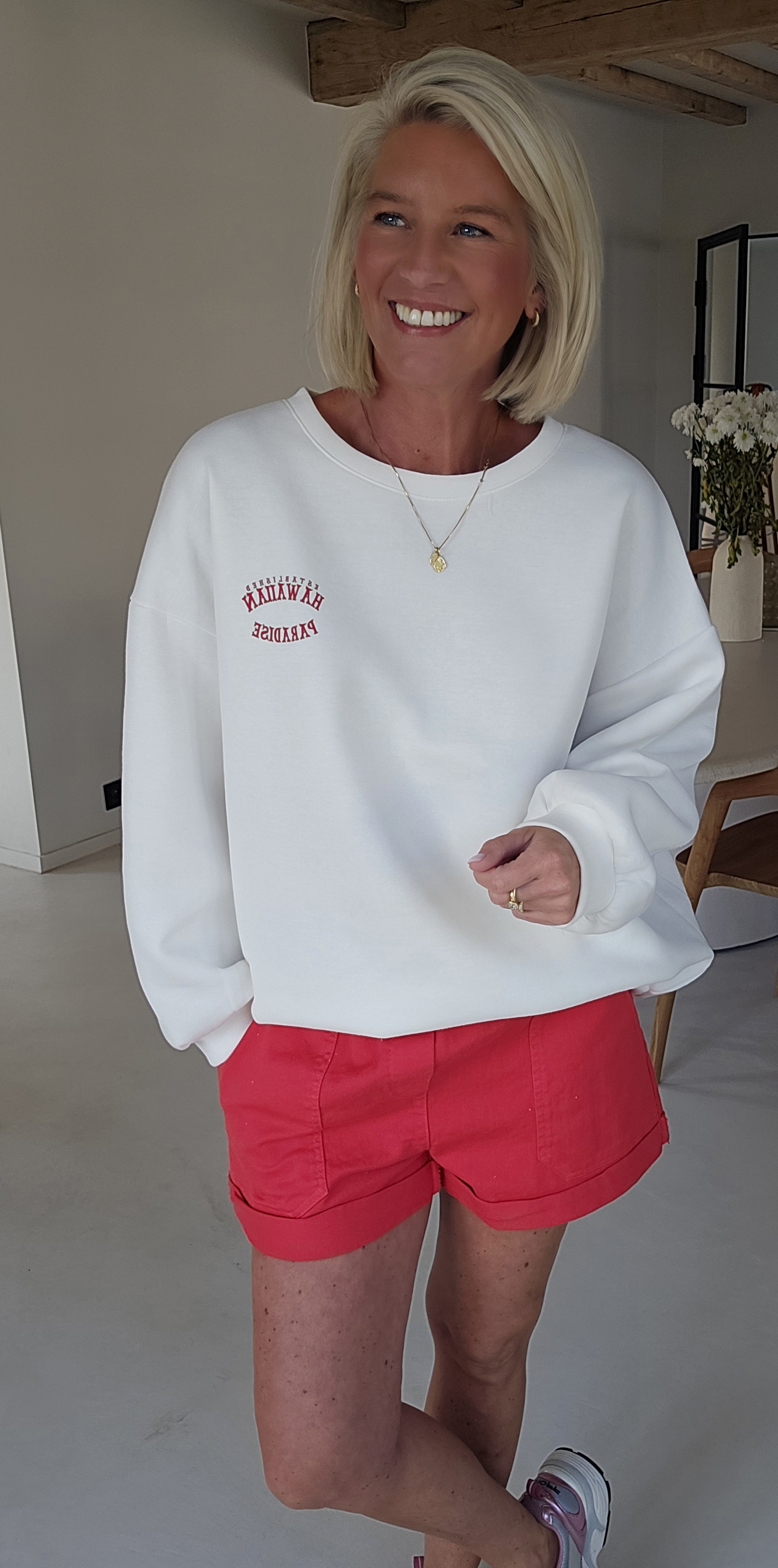 HAWAIIAN PARADISE sweatshirt white