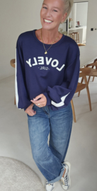 LOVELY GIRL sweatshirt navy