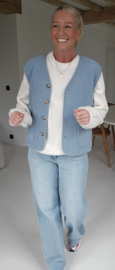 MELIA sleeveless teddy jacket blue