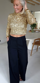 SHINE cropped top gold