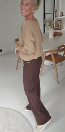 ANITI oversized v-neck knit camel