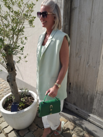CRISTY sleeveless blazer mint