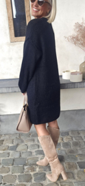 MANDINE midi knit dress black