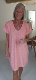 DIDI short terry dress salmon pink