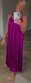 TORINI maxi satin dress aubergine