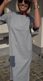 RANI cotton T-shirt dress mêlee grey
