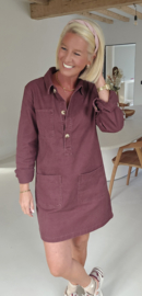 THE PERFECT jeans dress burgundy