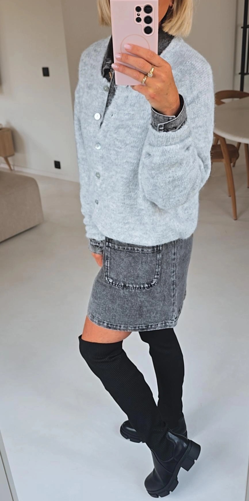 LIESJE cardigan softer grey