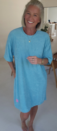ADELINE midi terry dress turquoise